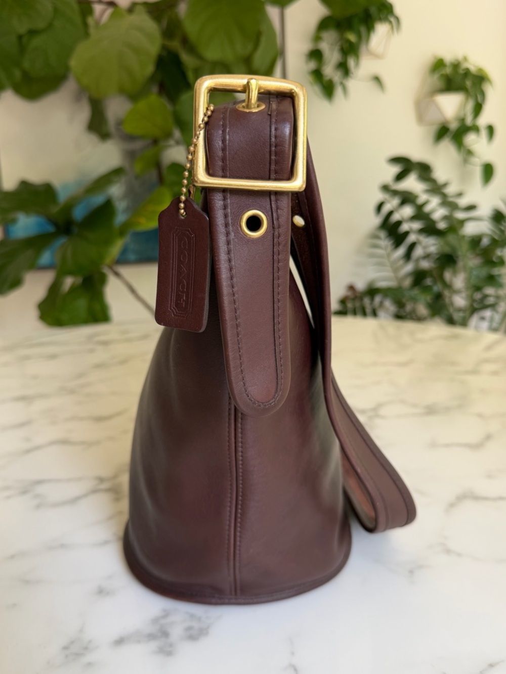 Coach Vintage Helen's Legacy Crossbody Shoulder Bag 9953 Mahogany Brown Leather - Picture 5 of 16